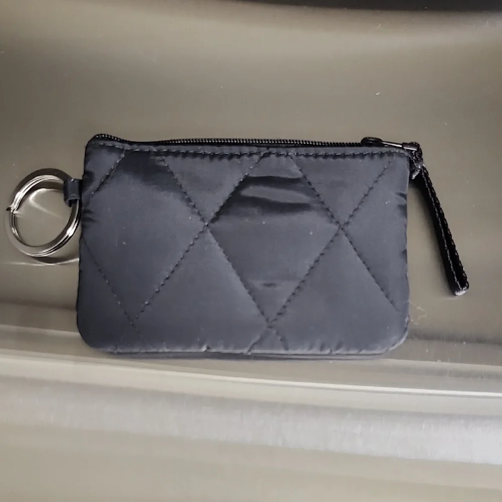 Vera Bradley Black and Tan ID Wallet